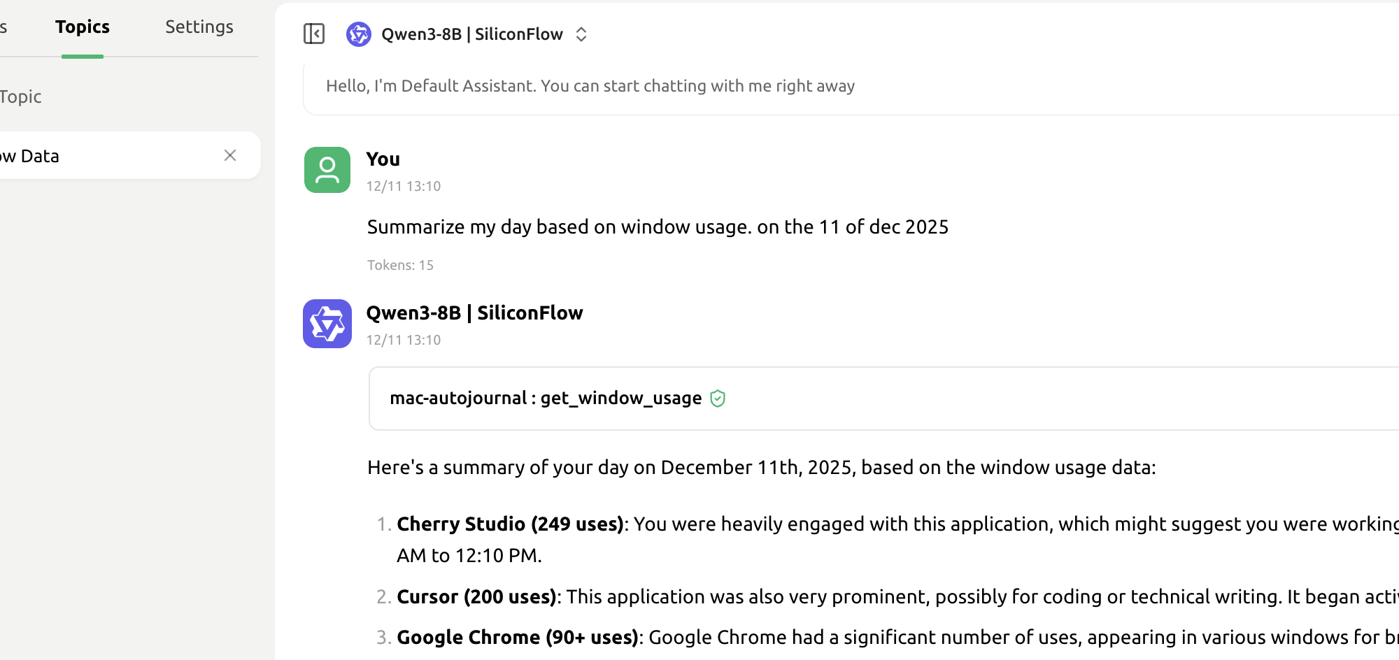 Chat with your journal via MCP